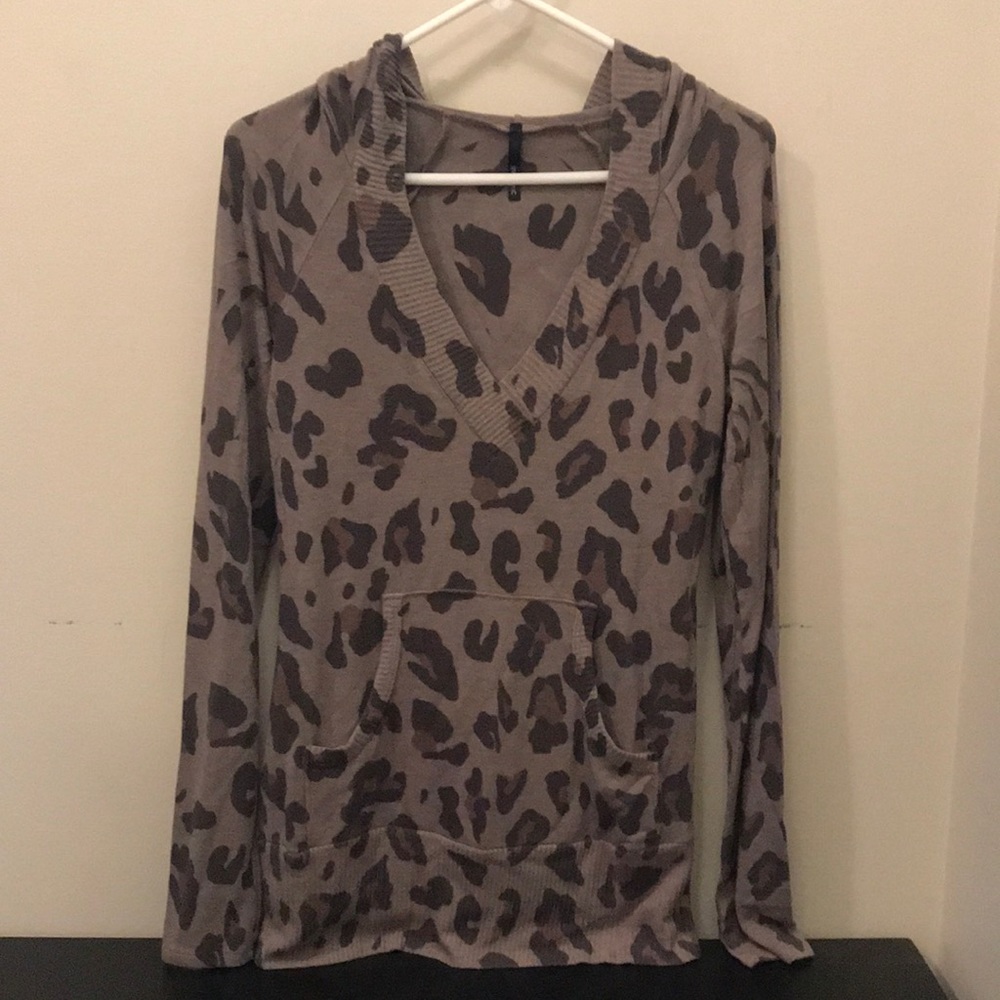 Styleholic Leopard Animal Print Hooded Sweater